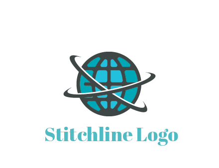 digital globe with swooshes
