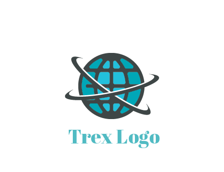 digital globe with swooshes