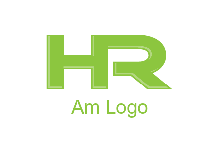 letter HR joined together