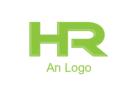 letter HR joined together