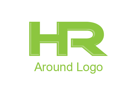 letter HR joined together