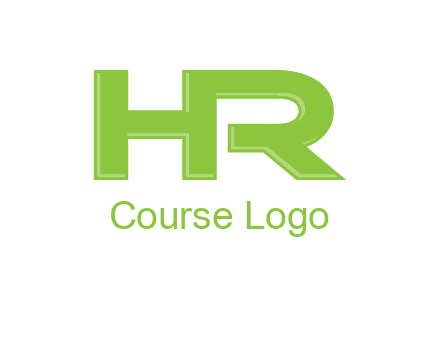 letter HR joined together