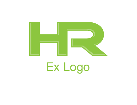 letter HR joined together