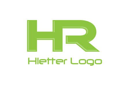 letter HR joined together