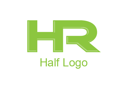 letter HR joined together