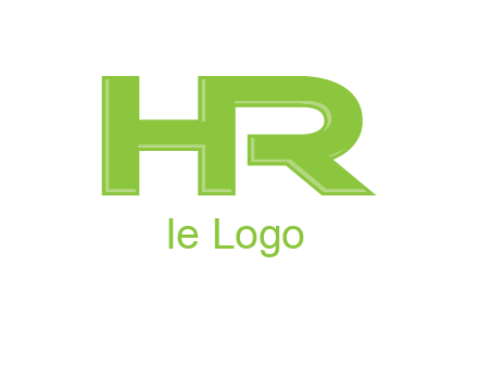 letter HR joined together