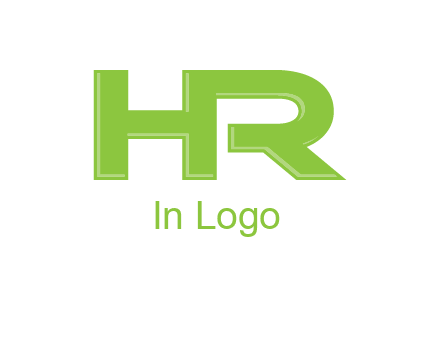 letter HR joined together