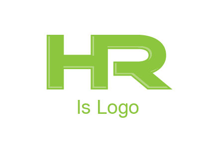 letter HR joined together