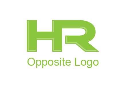 letter HR joined together