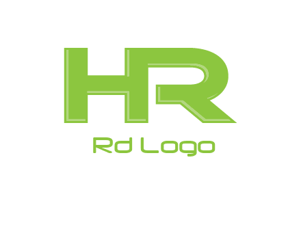 letter HR joined together
