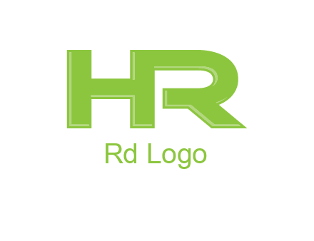 letter HR joined together