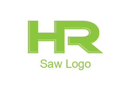 letter HR joined together