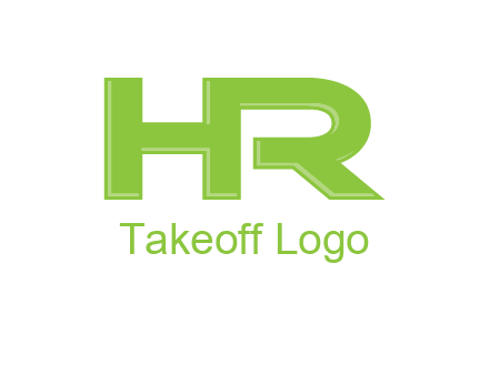 letter HR joined together