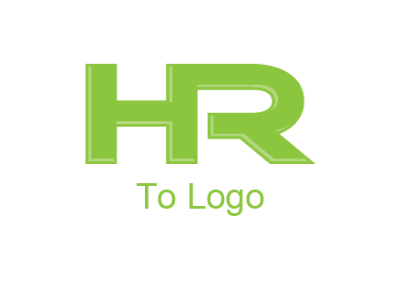 letter HR joined together