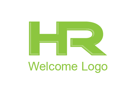 letter HR joined together