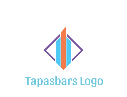 bar graph in rhombus