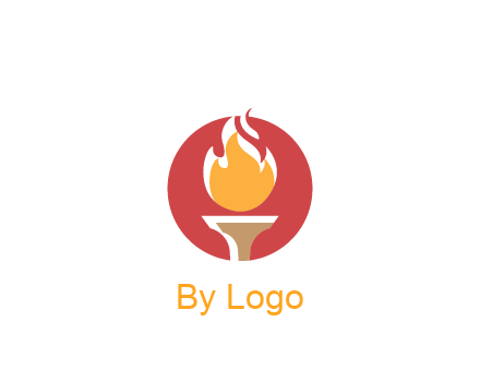 torch with fire in circle