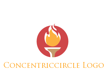 torch with fire in circle
