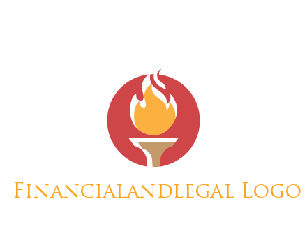 torch with fire in circle