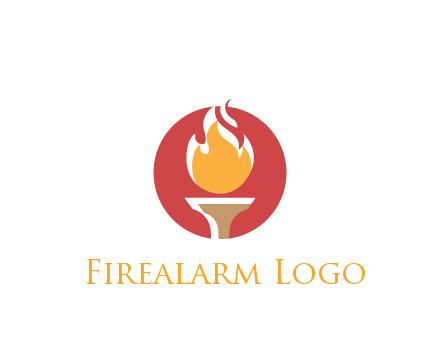 torch with fire in circle