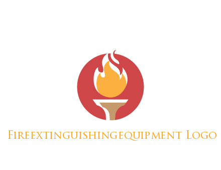 torch with fire in circle