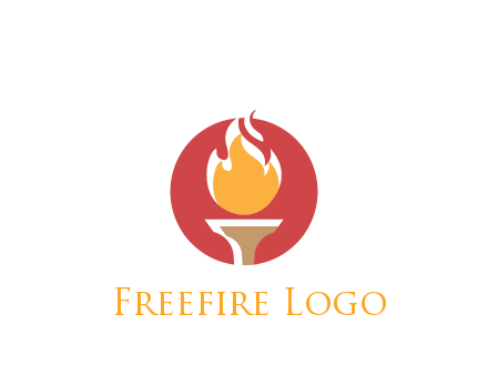 torch with fire in circle