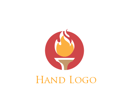torch with fire in circle