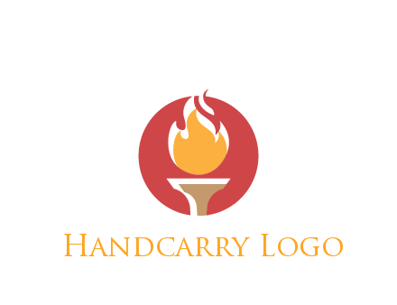 torch with fire in circle