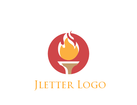 torch with fire in circle