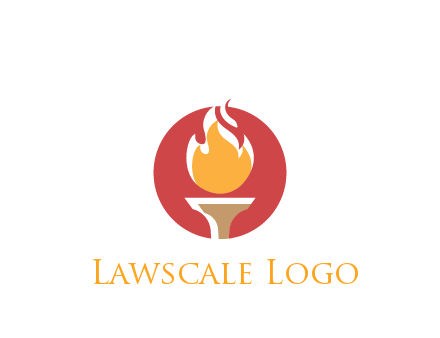 torch with fire in circle