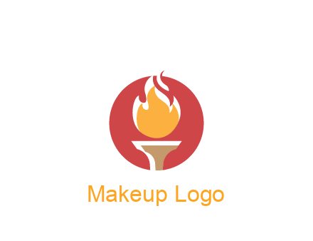 torch with fire in circle