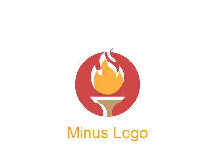 torch with fire in circle