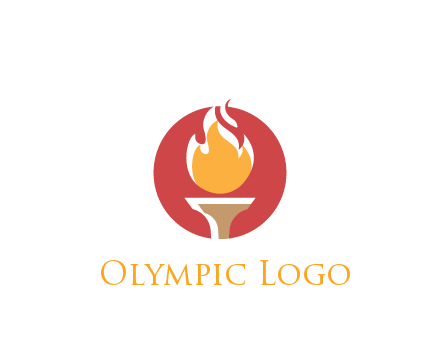 torch with fire in circle