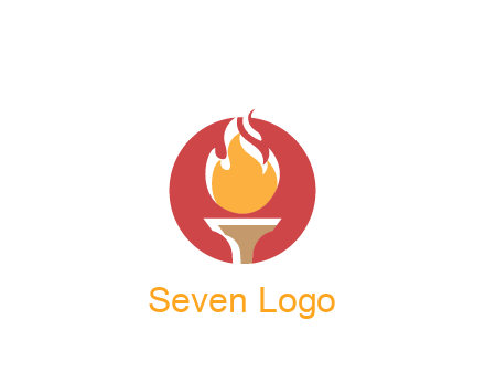 torch with fire in circle
