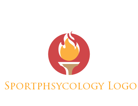 torch with fire in circle