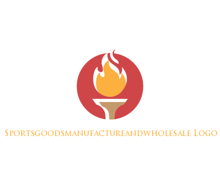 torch with fire in circle