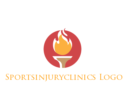 torch with fire in circle