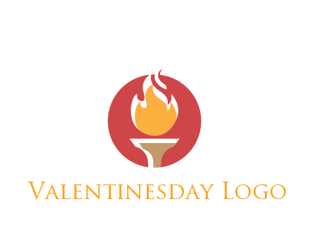 torch with fire in circle