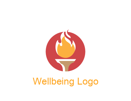 torch with fire in circle