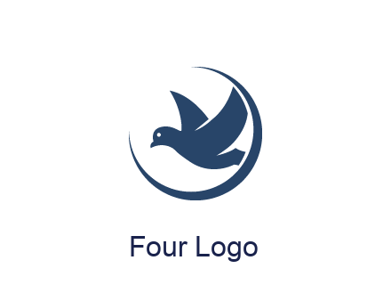bird in swoosh circle