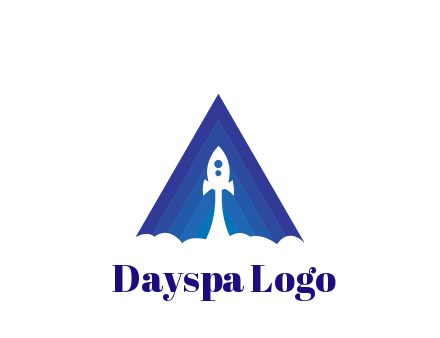 negative spacing rocket flying with smoke in pyramid