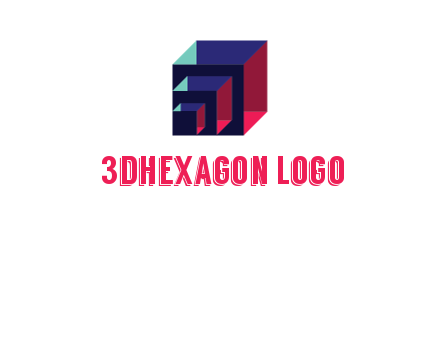 3D colorful cubes joined together