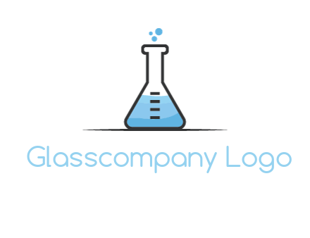 liquid and bubbles in flask