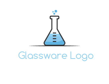liquid and bubbles in flask