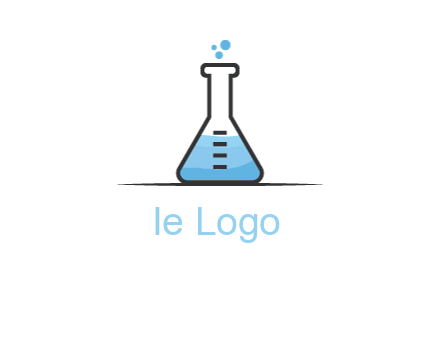 liquid and bubbles in flask