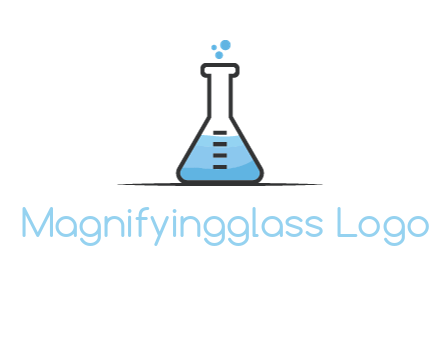 liquid and bubbles in flask
