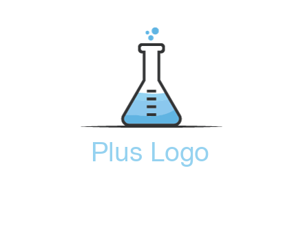 liquid and bubbles in flask