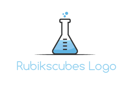 liquid and bubbles in flask