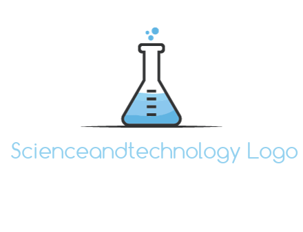 liquid and bubbles in flask