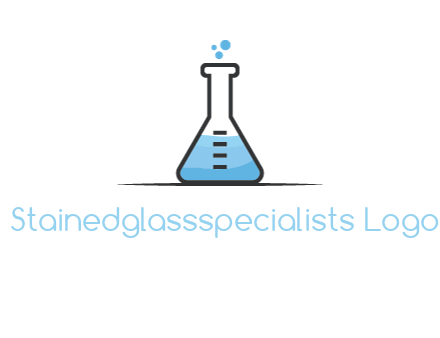 liquid and bubbles in flask